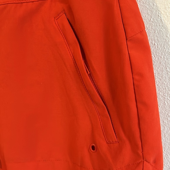Athleta Women Orange Tie Waistband Snap Zipper Front 4 zip Pockets Shorts.Size:8 - Picture 3 of 8